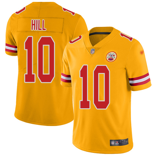 Men Kansas City Chiefs #10 Hill Tyreek Limited Gold Inverted Legend Football Nike NFL Jersey->kansas city chiefs->NFL Jersey